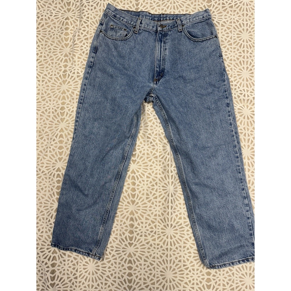 Members Mark Mens Baggy Jeans 36x29 Light Wash Y2K 90s Grunge Vintage Denim‎